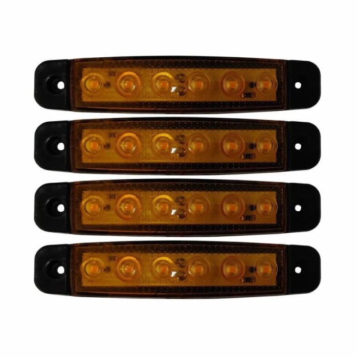 Lampa gabarit cu 6 LED-uri 12/24V set 4buc - Galben Garage AutoRide