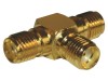 Adaptor RF Amphenol SMA mamă PTFE 50 Ohm, Conector Alama Placat Aur, Pana la 12.4GHz, -65-165&deg;C