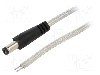Cablu alimentare DC, cabluri, DC 5,5/2,1 mufa, transparent, 0,25m, BQ CABLE - DC.CAB.8200.0020