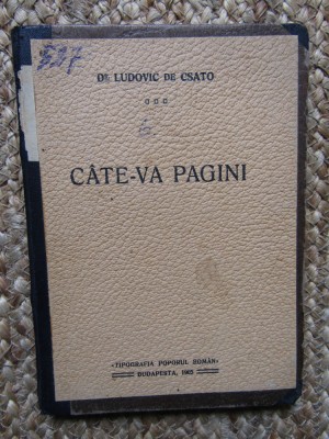 LUDOVIC DE CSATO - CATE-VA PAGINI foto