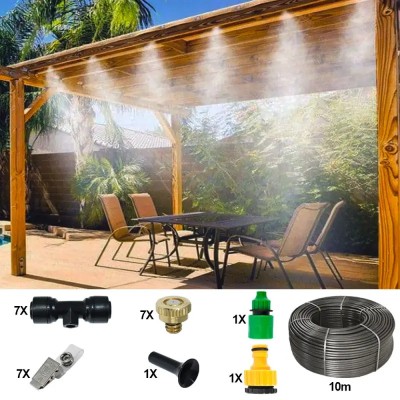 Sistem racire exterioara terase, 10m, 7 duze, 7 clipsuri, 7 conectori H08305 foto