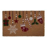 Cumpara ieftin Covoras Craciun intrare casa fibre cocos multicolor 75x45x1 cm