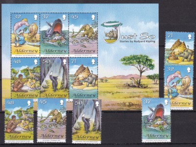 Alderney 2007 Kipling fauna MI 314-319 + bl.20 MNH foto