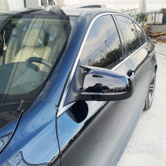 Capace oglinda tip BATMAN compatibile cu BMW Seria 5 (2010-2013) F10 negru lucios