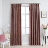 Gossi draperii opace 2 buc. roz antichizat 140x175 cm catifea carlige