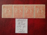 1920- Romania- Ferd. b. mic Mi268-roz caramiz.-streif 4-MNH, Nestampilat