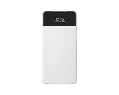HUSA Smartphone Samsung, pt Galaxy A72, tip smart book cover cu buzunar, policarbonat, Smart View Wallet, alb, &amp;quot;EF-EA725PWEGEE&amp;quot; foto