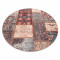 Covor ANTIKA ancient rust cerc, mozaic modern, lavabil grecesc - teracotă, cerc 160 cm