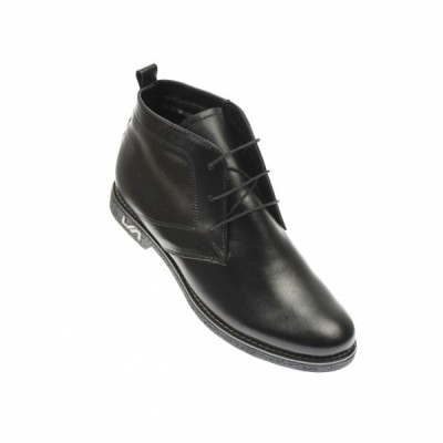 Ghete dama, negre, casual, din piele naturala - G01NBOXN foto