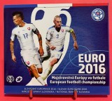 SLOVACIA 2016 - Set Euro + medalie argint &ldquo;Campionatul European de Fotbal &rdquo; BU