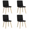 VidaXL Scaune de bucătărie, 4 buc., negru, material textil 3315223