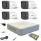 Sistem supraveghere video ultra profesional Hikvision 4 camere de exterior 5MP Turbo HD cu IR 80M DVR 4 canale full accesorii SafetyGuard Surveillance