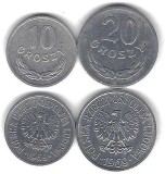POLONIA LOT / : 2 buc , 10 + 20 groszy 1969 [2]