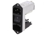 Conector Alimentare AC Soclu Tată 6A 250VAC IEC 60320