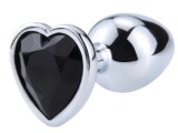 Dop Anal Hearty Buttplug Small Argintiu/Negru Passion Labs