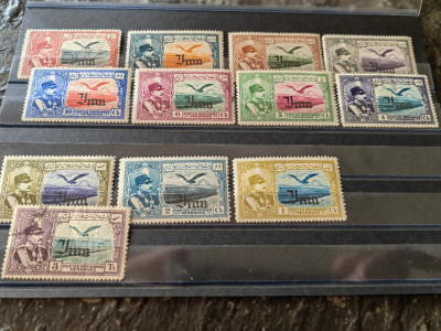 Lot timbre rare Iran, Posta Aeriana, supratipar Iran, 12 val, cote deosebite, MH foto