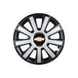 Set 4 capace roti Flash Gri-Negru R14 pentru gama auto Chevrolet, Autohelix MSA