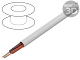 Cablu electric 2x18AWG neecranat 300V 305m alb CPR Eca