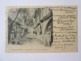 Rara! Carte postala vechiul Paris-Tarabele stradale din Rempart,circulata 1901, Franta, Printata