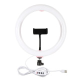 Inel luminos LED austable, 10,2 inchi, 26 cm, USB, fotografie, selfie-uri, vlogg