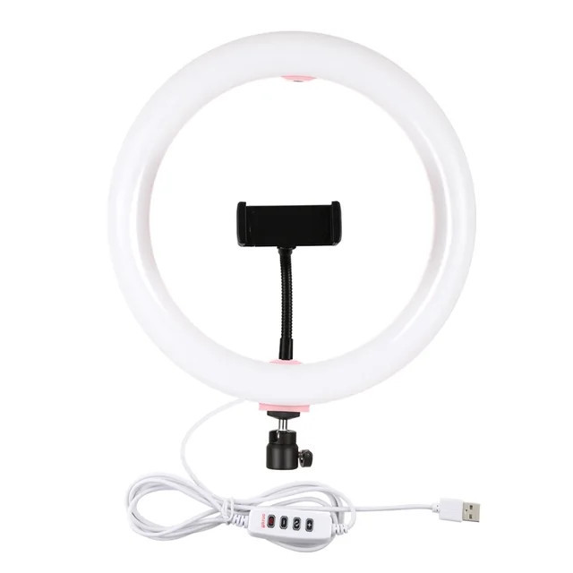 Inel luminos LED austable, 10,2 inchi, 26 cm, USB, fotografie, selfie-uri, vlogg
