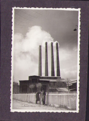 HST P897 Poză fabrica de ciment din Turda perioada interbelică foto