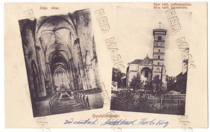 2509 - ALBA-IULIA, Church, Romania - old postcard - used - 1916