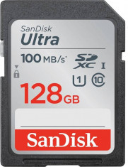Card de memorie Sandisk Ultra 128GB SDXC Clasa 10 UHS-I foto