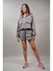Pantaloni Scurti Dama Lumina Positano Gri, Buzunare, Bumbac/Nylon, Marimi S-M, M-L