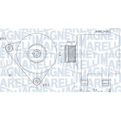 Alternator Bmw Seria 3, 5, 7, X5, Z3 Roadster; Land Rover Freelander I; Rover/Mg 75, Mg ZT, 2.0 CDT, 2.0 CDTI, 2.0 Td4, 3.0 D, 320 d, 520 D, 525 d, 7 foto