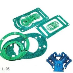 Set garnituri cap compresor de aer in V 4 pistoane 2x105mm si 2x55mm in dubla etapa 12.5 bari Model 1.05 (I) CH168