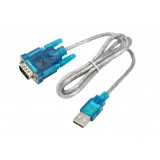 Adaptor AKYGA AK-CO-02 USB A 2.0 la RS-232 DB9 Cablu convertor D-Sub cu 9 pini, 1 m - RESIGILAT