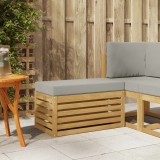 vidaXL Bancă de exterior Alb 80 x 43 x 45 cm Lemn Solid de Acacia 901687