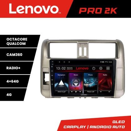 Navigatie Toyota Prado 2010-2013 Lenovo Kit-347 8 core QLED 2K 4+64 360 Android Waze USB Navigatie Internet Youtube Radio CarStore Technology
