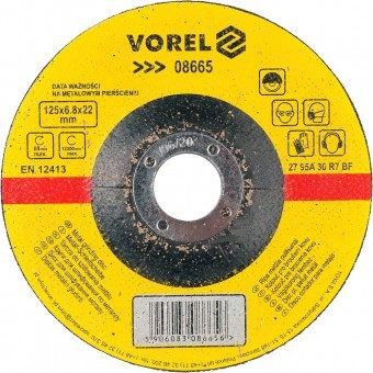 Disc pentru slefuit metal Vorel 08665, diametru 125mm, grosime 6.8 mm foto