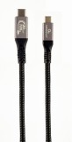 CABLU alimentare si date GEMBIRD, pt. smartphone, USB 3.2 Gen2 Type-C (T) la USB 3.2 Type-C (T), 100W, 1.5m, negru, &quot;CCBP-USB3-CMCM100-1.5M&quot; (timbru v