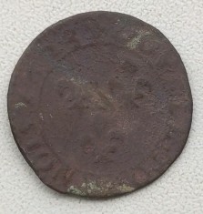 Moneda Principatul Dombes - Double Tournois 1623 - Marie de Bourbon