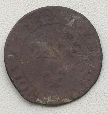Moneda Principatul Dombes - Double Tournois 1623 - Marie de Bourbon foto