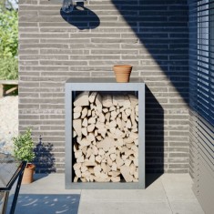 vidaXL Suport pentru lemne de foc, 60x40x80 cm, oțel inoxidabil 851001