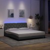 VidaXL Cadru de pat cu LED fără saltea Gri deschis 180x200 cm Material 3310685