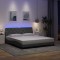 vidaXL Cadru de pat cu LED fără saltea Gri deschis 180x200 cm Material 3310685