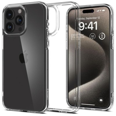 Husa pentru iPhone 15 Pro Max - Spigen Ultra Hybrid - Clear foto