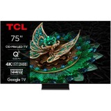 Televizor TCL MiniLed 75C765, 189 cm, Smart Google TV, 4K Ultra HD, 100Hz, Clasa F (Model 2024)
