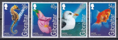 Gibraltar 2001 - EUROPA - Apa, comoară a naturii, MNH foto