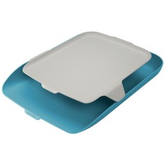 Tăviță documente Leitz Cosy A4 PS cu organizator albastru celest