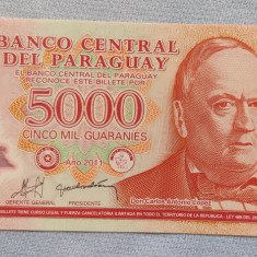 Paraguay - 5000 Guaranies (2011) polimer