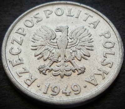 Moneda istorica 20 GROSZY - POLONIA, anul 1949 * cod 3608 foto