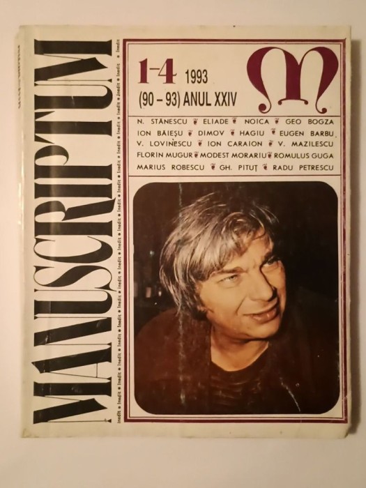 Manuscriptum nr. 1-4/ 1993 (90-93) Anul XXIV (Nichita Stănescu ș.a.)