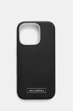 Karl Lagerfeld husă pentru telefon iPhone 16 Pro 6.3&quot; culoarea negru, KLHMP16LPGMSRPK