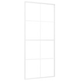 Cumpara ieftin Usa glisanta, alb, 90x205 cm, sticla ESG mata si aluminiu